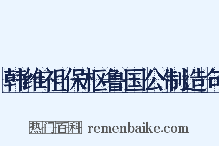 韩维祖保枢鲁国公制造句是什么意思的图片